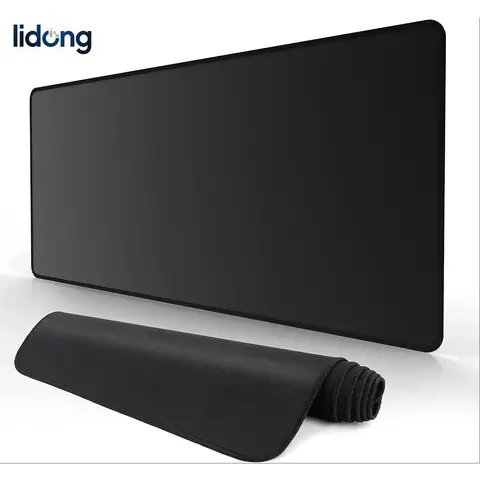Extended Black Mouse Pads Large Mouse Pad Anti-slip Desk Pad Rubber Mouse Mat Computer Desk Mat Stitched Edge Gaming MousePad