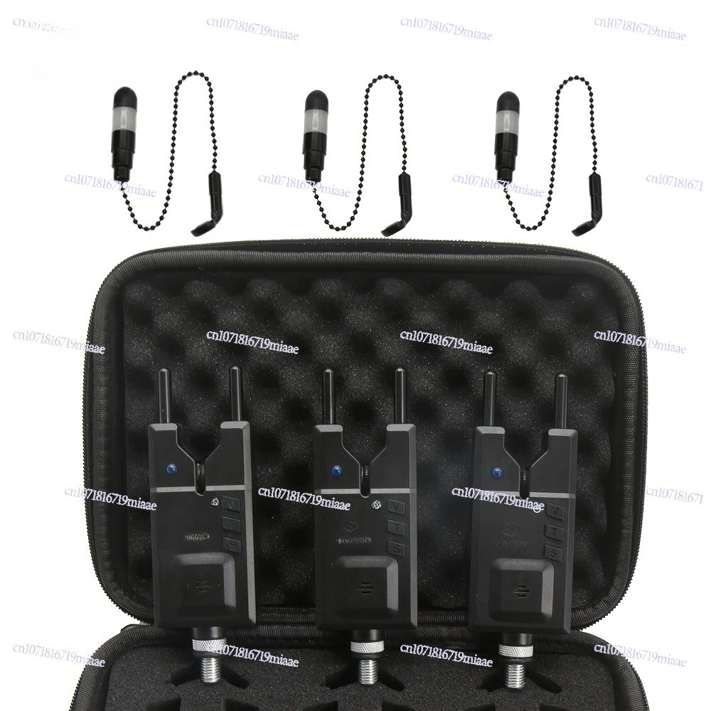 2025 New 3+3 Windproof Rod Alarm Set with Fishings Tackle Box, Multi-Function Electronic Flash Alarm for Fishing
