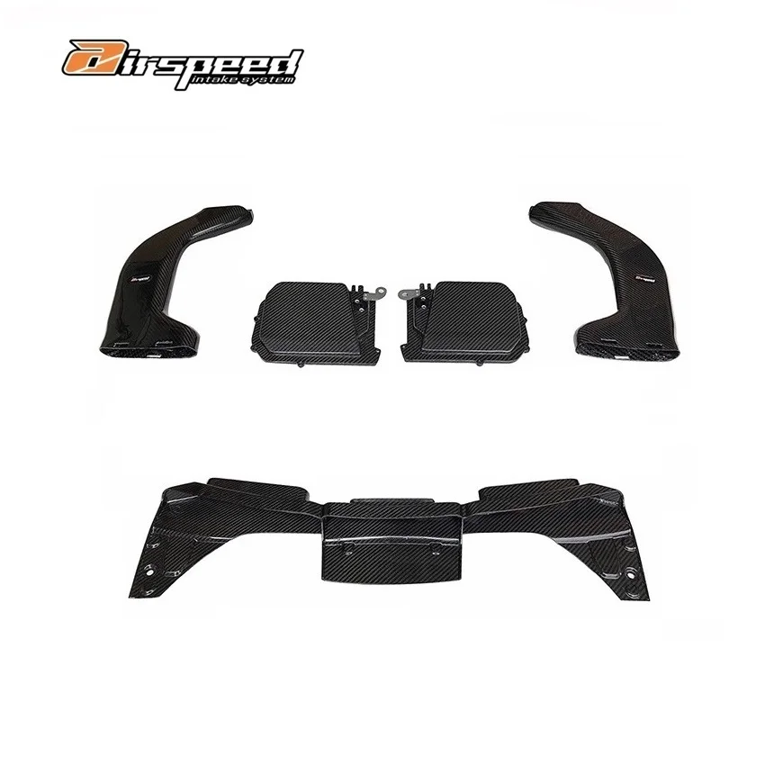 Airspeed High Quality Dry Carbon Fiber 3K Twill Weave Glossy Finishing Induction System Intake Filter for Mercedes C43