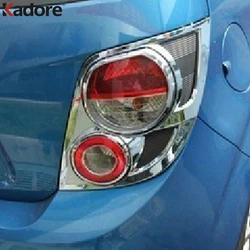 For Chevrolet Aveo Sonic 2011 2012 2013 Hatchback Chrome Rear Light Lamp Cover Trim Taillight Molding Trims Car Accessories