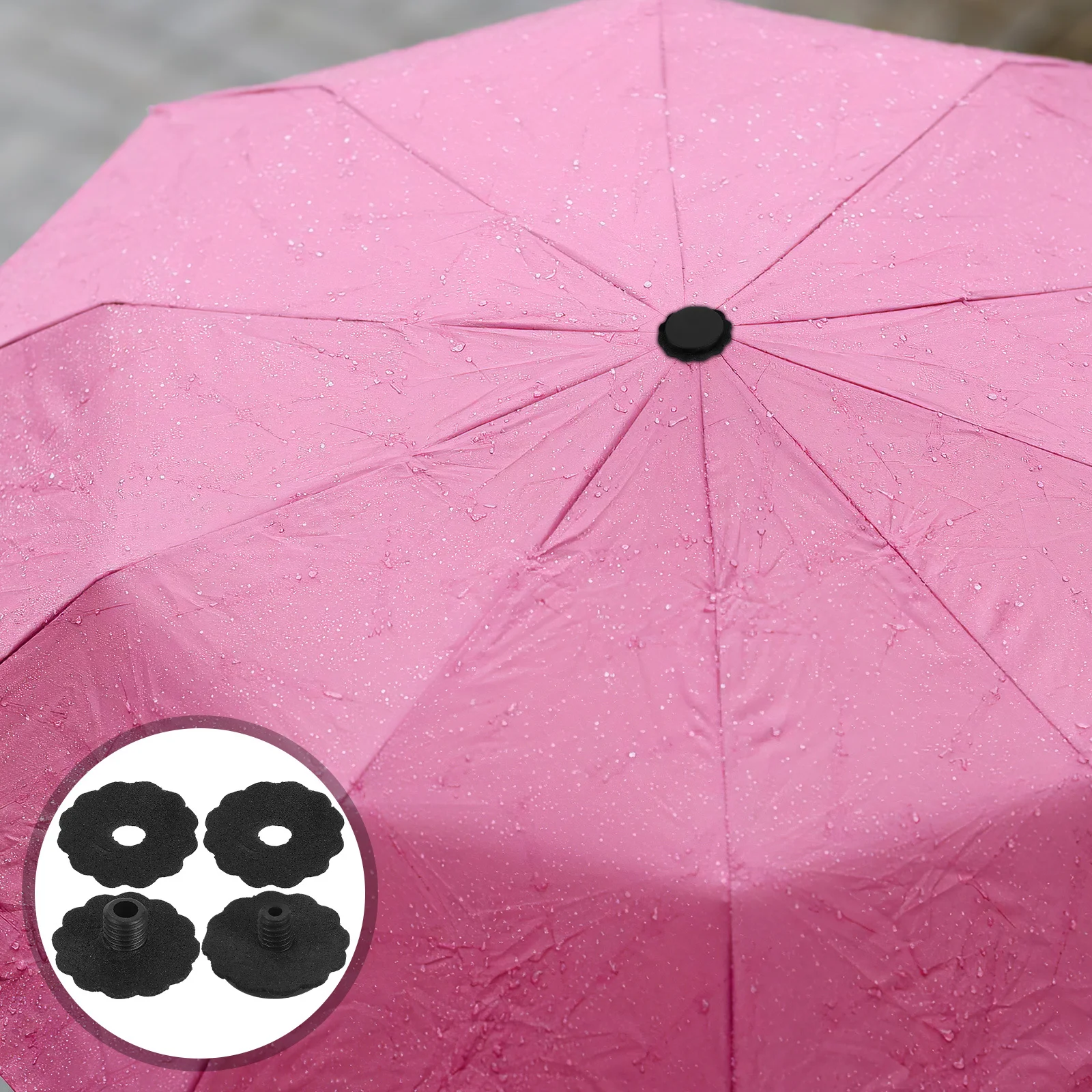 

4 set Folding Umbrella Top Screw Cap Replacement Gasket Windproof Rain Resistant Durable Universal Fit For Travel Umbrellas