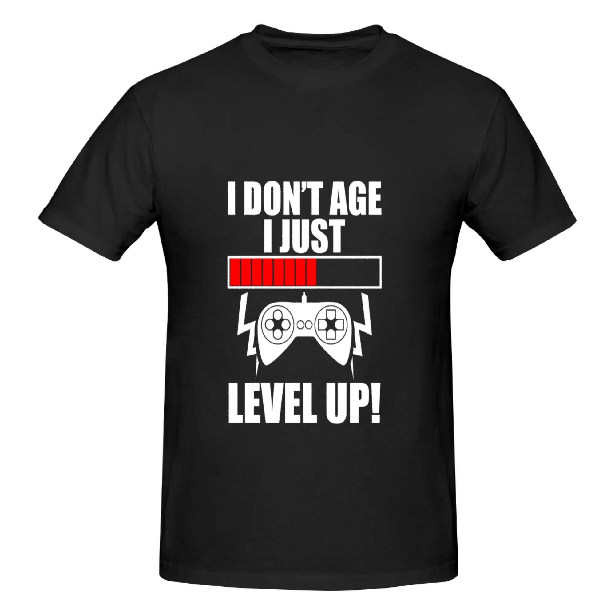 Camiseta divertida con estampado de videojuegos para hombre, camiseta Unisex con estampado de I Don T Age I Just Level Up, camisetas de gran tamaño