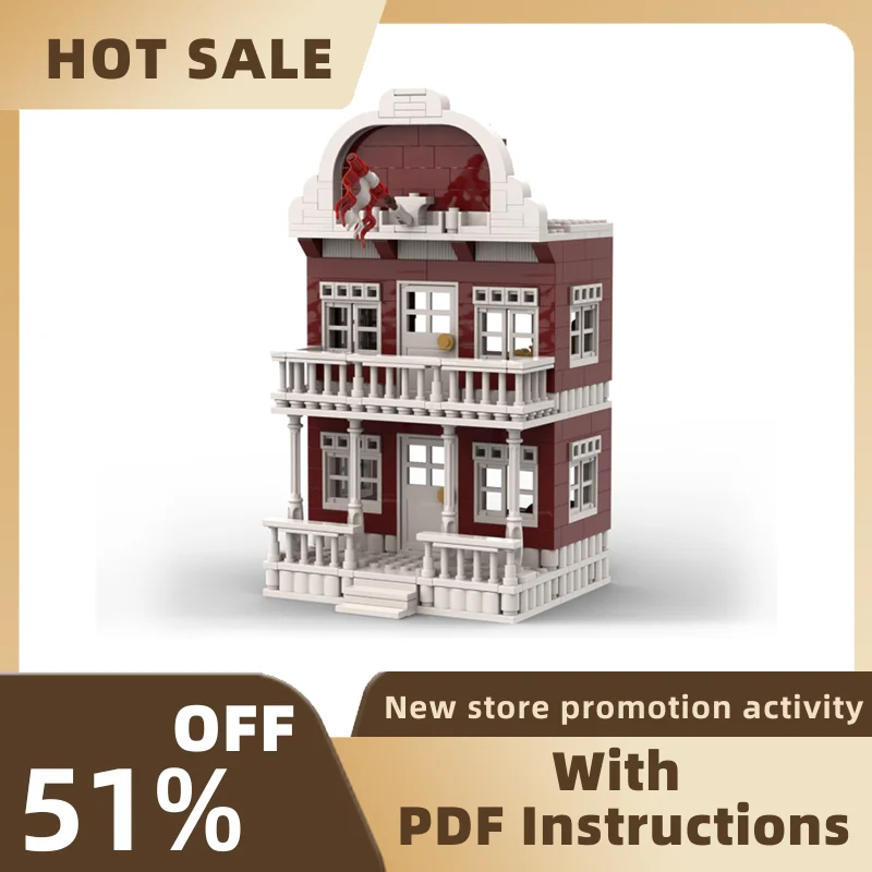 

New City Hot Selling Street View Moc Modular Western Building Model Building Blocks Diy Creative Ideas Kids Toys Birthday Gift