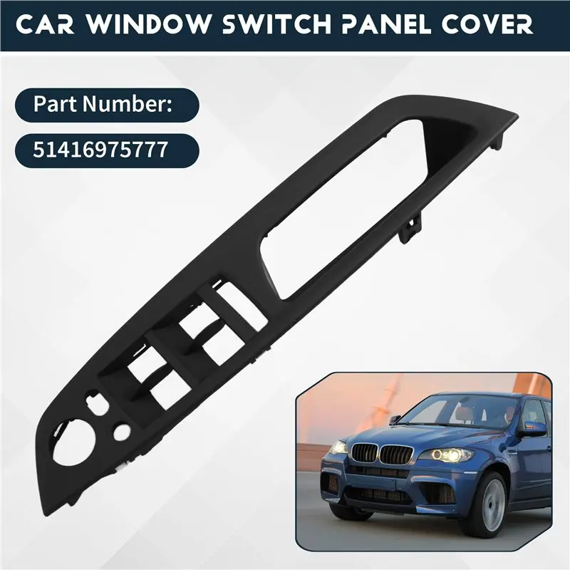 

N26R-51416975777 Car Window Switch Panel Cover Window Glass Lifter Button Panel For BMW X5 X6 E70 E71