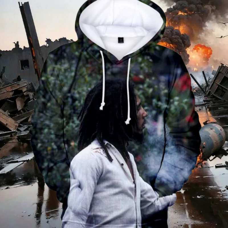 

Новая модная трендовая толстовка с длинными рукавами и принтом, мужская повседневная толстовка, дышащая, быстросохнущая, универсальный свитер с круглым вырезом, мото