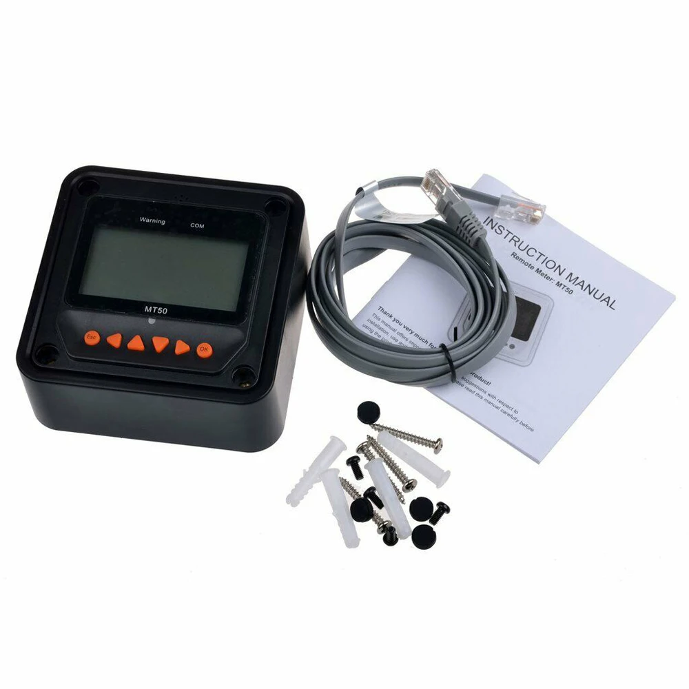 EPever MT50 remote meter controllers equipped with RJ45 port, working status and program the parameters