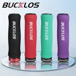 BUCKLOS-Esponja Macia Bicicleta Handle Bar Grips, MTB Algemas, Single-Sided Bloqueio, Mountain Bike Guiador Tampa, antiderrapante Ciclismo Peças