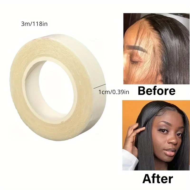 3M/9.9ft Ultra-Hold Hair Tape: Get a Secure, Long-Lasting Wig Extension with Double-Sided Tape!