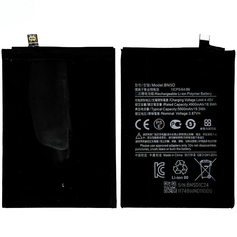 BN5D High Capacity Replacement Battery for Xiaomi Redmi Note 11 M4 Pro 4G Note 11S 4G Phone, Grade A Cell with Repair Tools