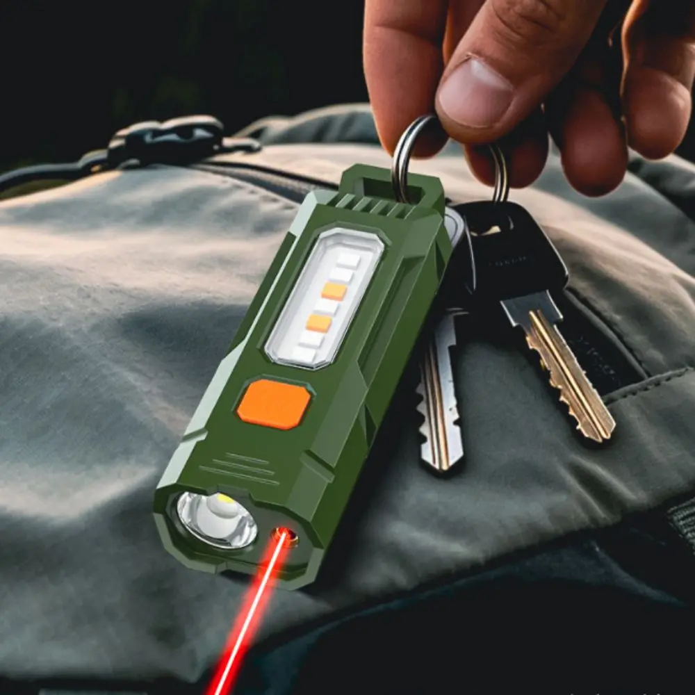 Magnetic Base LED Inspection Light Waterproof Portable Rechargeable Flashlight Dual Light Beads Clip-on Mini Flashlight