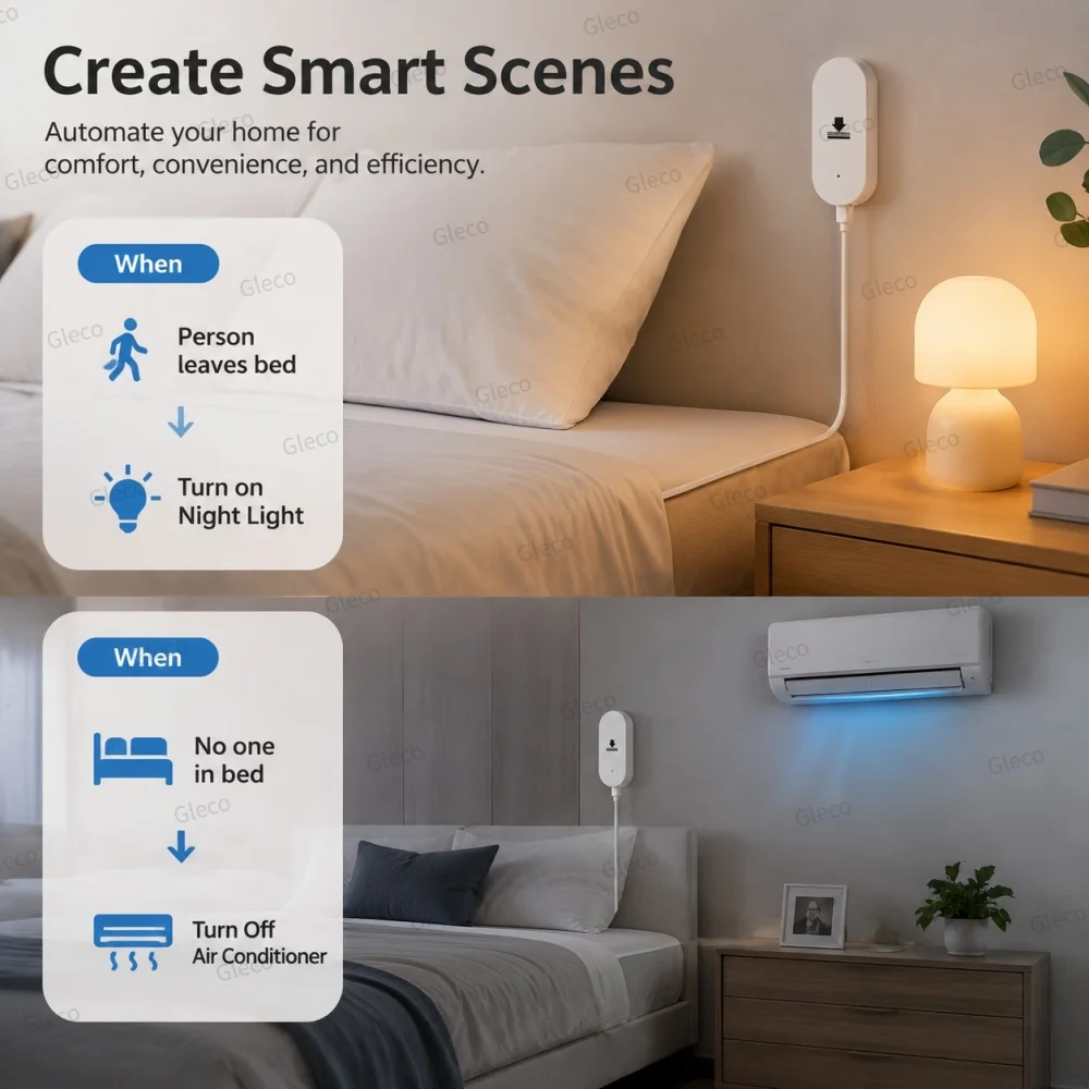 Zigbee TUYA Drucksensor Temperatur- und Feuchtigkeitsmesser Belegungs-/Anwesenheitsdetektor Stressgürtel Smart Life Home Automation Scene – Detail 8