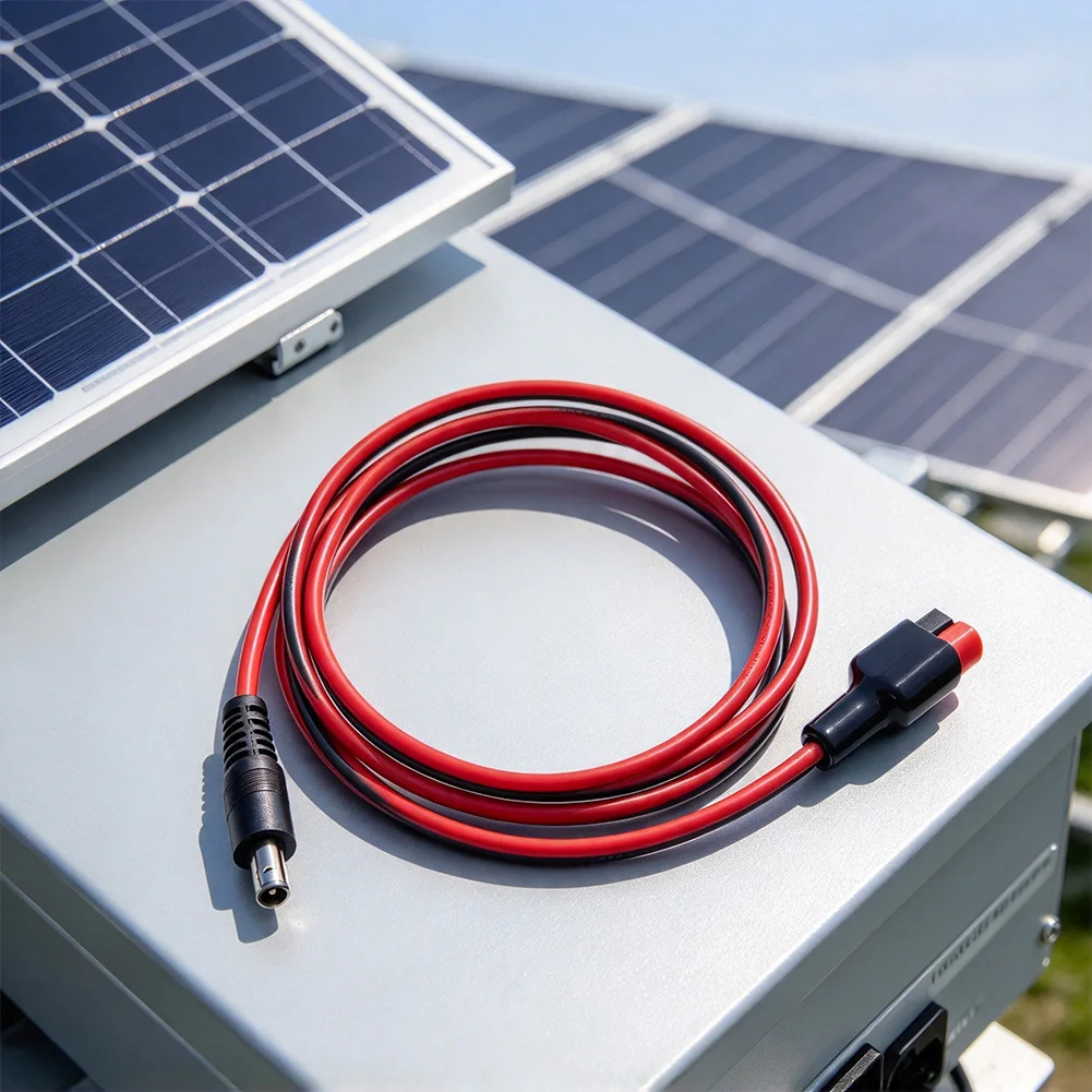 30A DC Power Plug- Extension Cable Connector For DC5521 Male Connector For Generator Backup Battery And Foldable Solar Panel