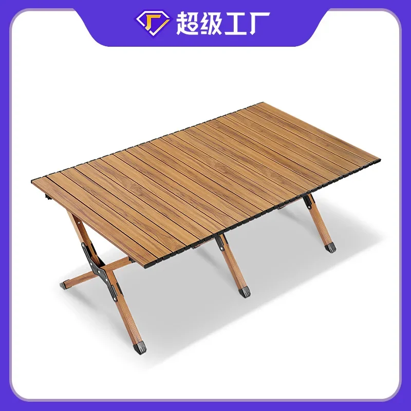 Camping Tables and Chairs Outdoor Folding Egg Roll Table Aluminum Alloy Portable Picnic Chair Camping Equipment BBQ Stall Table