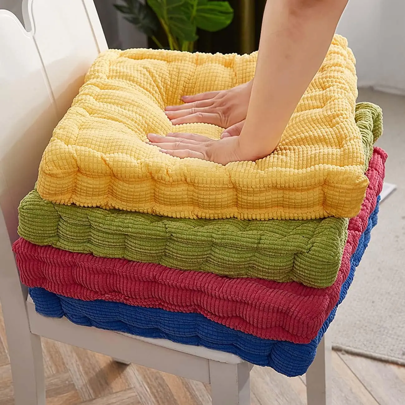 Thick Chair Seat Cushion, Square Corn Cob, Tatami Chair, Office Chair, Soft Sofa, Home Floor Decoration, Textile Knee Pillow