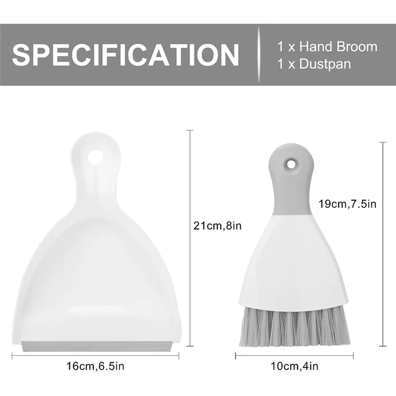 Small Broom and Dustpan Set,Mini Handheld Dust Pan with Cleaning Brush Combo for Home, Desktop,Sofa,Keyboard,Sweeping