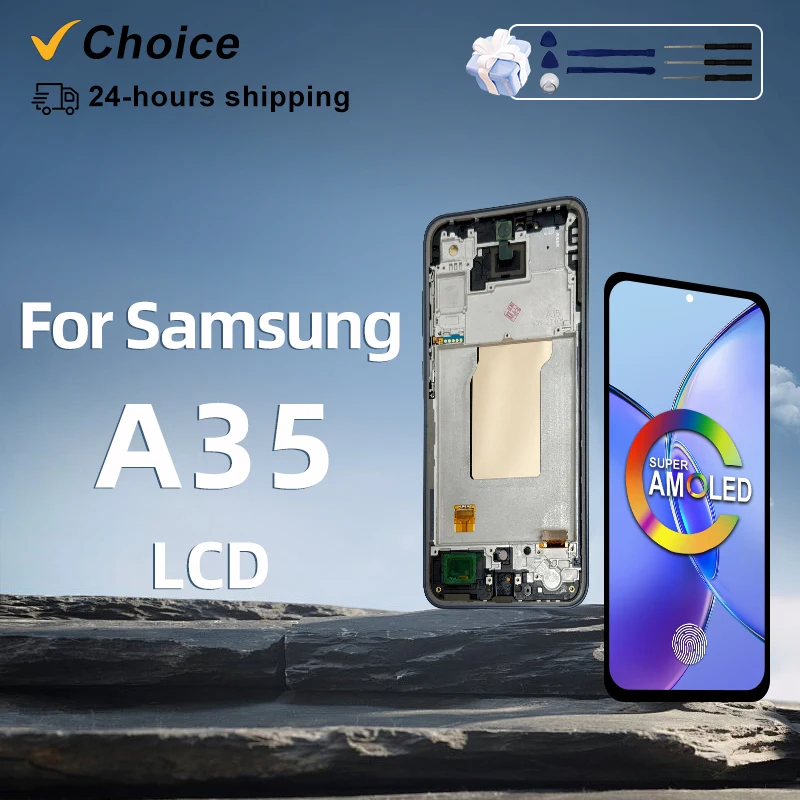 Super AMOLED Pantalla A35 5G Samsung LCD A356B A356E A356U Display Touchscreen Digitizer Für Samsung A35 LCD Ersatzteile