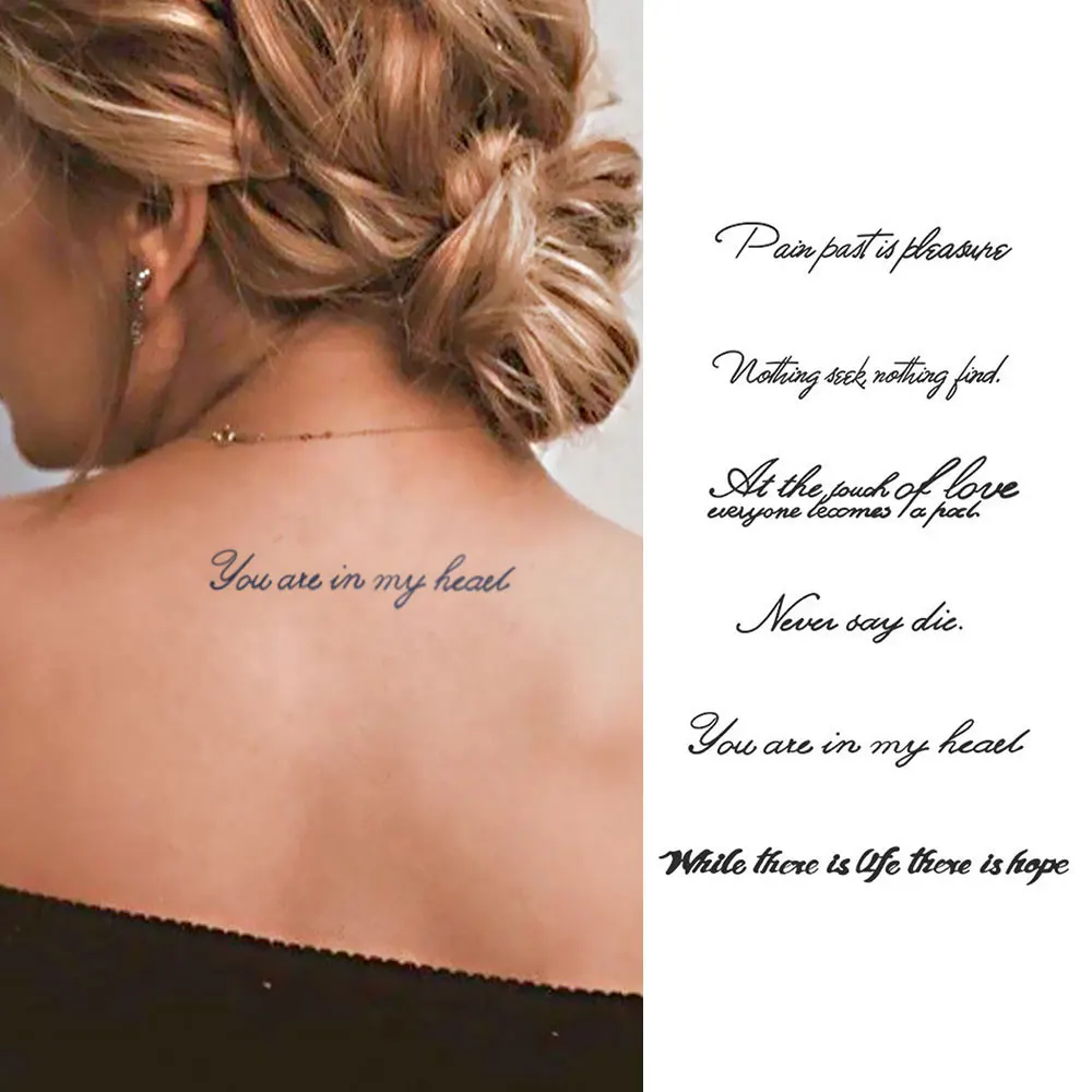 

Узор реложения, чернила для сока, прочная водостойкая временная татуировка, наклейка, вдохновляющие цитаты, поддельные татуировки, боди-арт, мужские и женские ноги