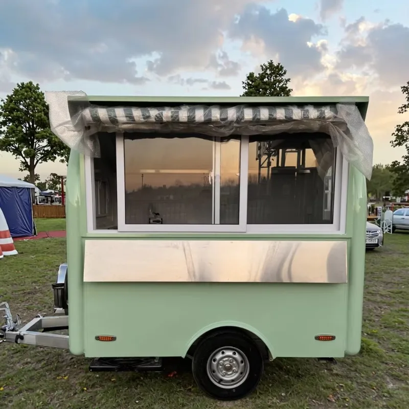 Customized Colour Food Cart Coffee Ice Cream Food Trailer Snack Food Mobile Cart Bakery Mobile Kitchen