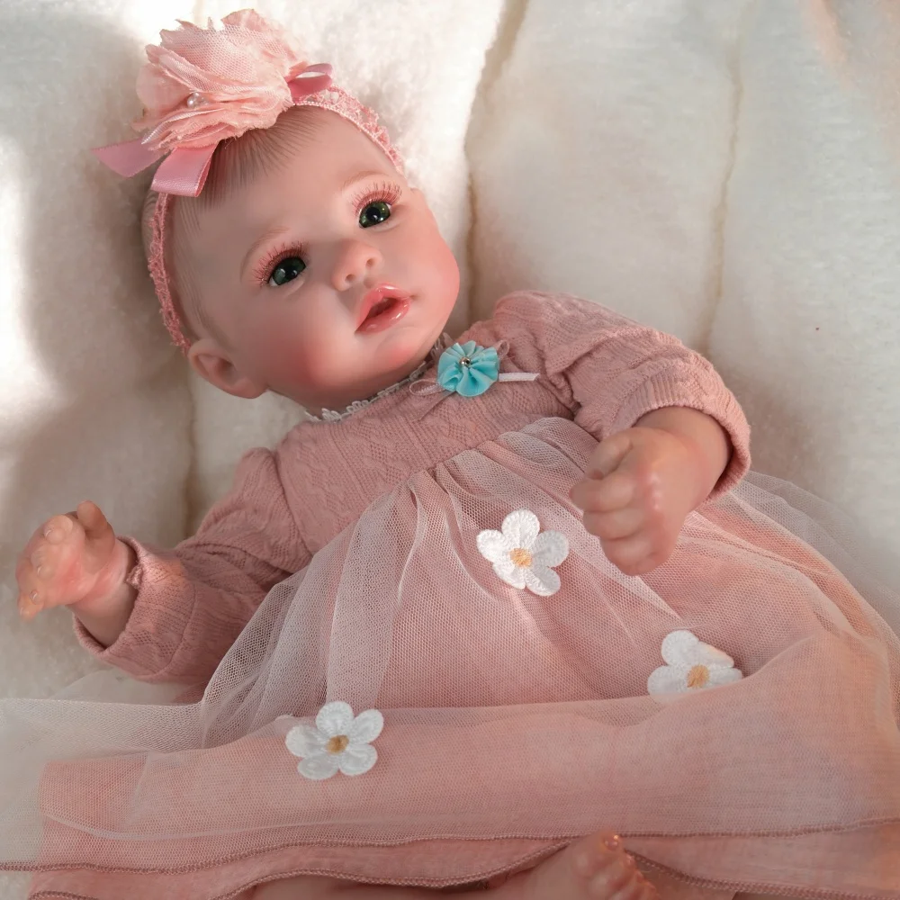 

20-дюймовая клеверная реалистичная кукла реборн, милая виниловая кукла ручной работы, коллекция высокого качества, игрушка для детей, подарки на день рождения