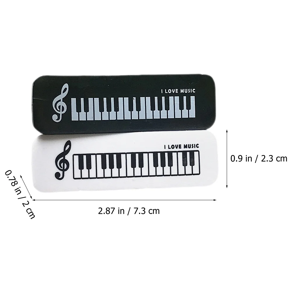

20 pcs Piano Shaped Small Cute Mini Erasers For Students School Supplies Classroom Rewards Back To School Gifts Bulk Pencil
