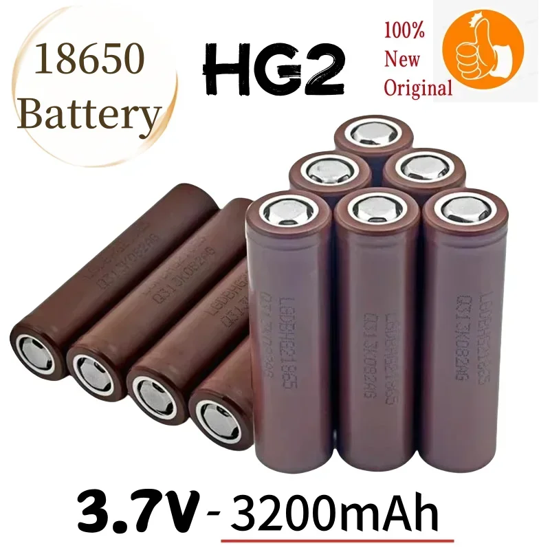 

100% New Original HG2 18650 Battery 3200mAh Battery 18650 HG2 3.7V Discharge 25A Dedicated For Power Rechargeable Battery