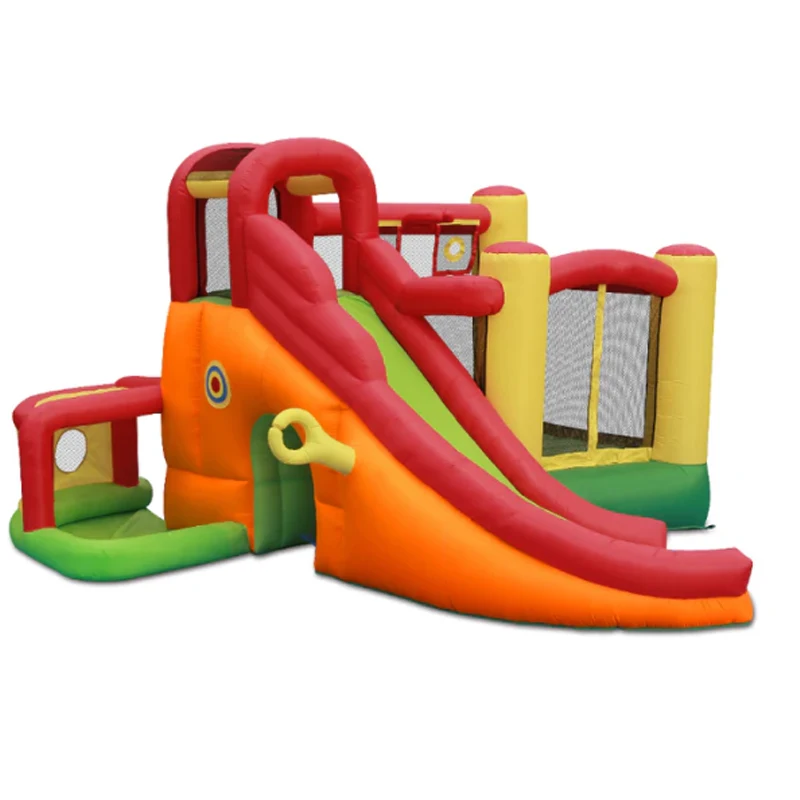 Small Slide Combination Indoor/Outdoor Playground Equipment Multifunctional PVC Slide Plus Trampoline Factory Customization