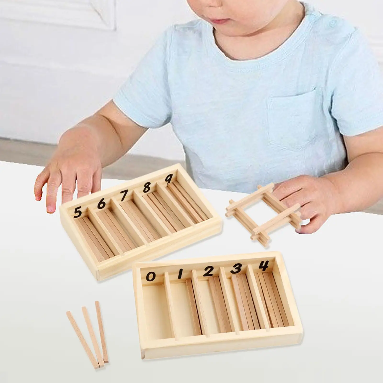 Scatola per mandrini in legno Giocattoli matematici educativi precoci Matematica per ragazzi in età prescolare Ragazze Bambini Forniture per la scuola materna 3 anni