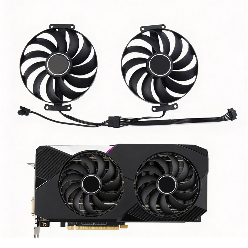 Compatible with ASUS RTX 3060 3060ti 3070 DUAL TUF V2 OC GPU cooling fan, 96mm diameter, mounting hole spacing 105X27mm