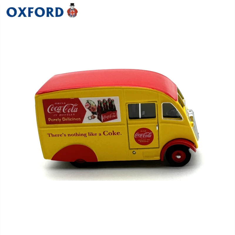 Mini coche de aleación Vintage Oxford 1905 para niños, furgoneta amarilla y roja, modelo de simulación, colección de exhibición, regalo de cumpleaños y vacaciones, 1:76