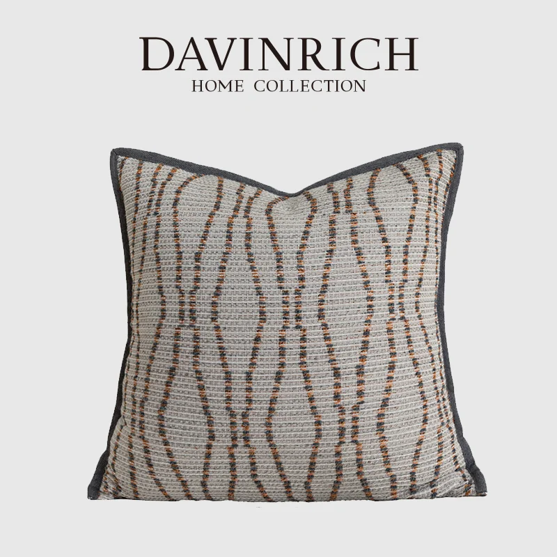 DAVINRICH Wabi Sabi Khaki Vibes Square Cushion Cover Chic And Bohemian Lifestyle Decorative Pillow Case For Bedrrom Sofa Couch