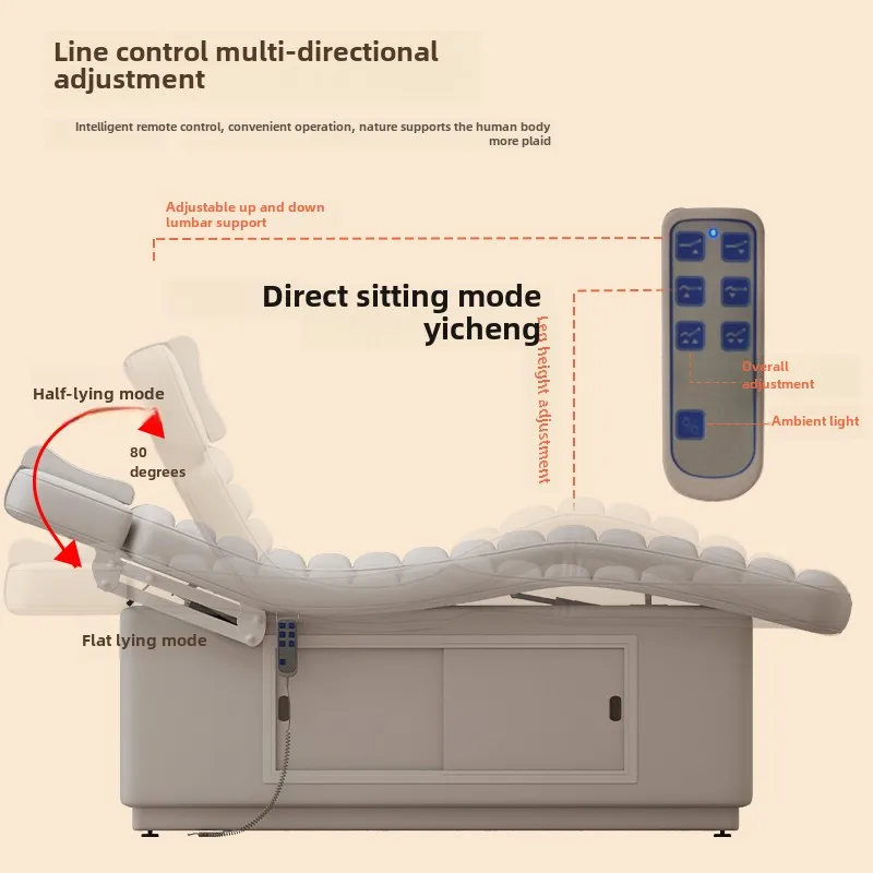 ZC constant temperature heating massage bed massage treatment bed beauty salon special luxury skin care beauty bed