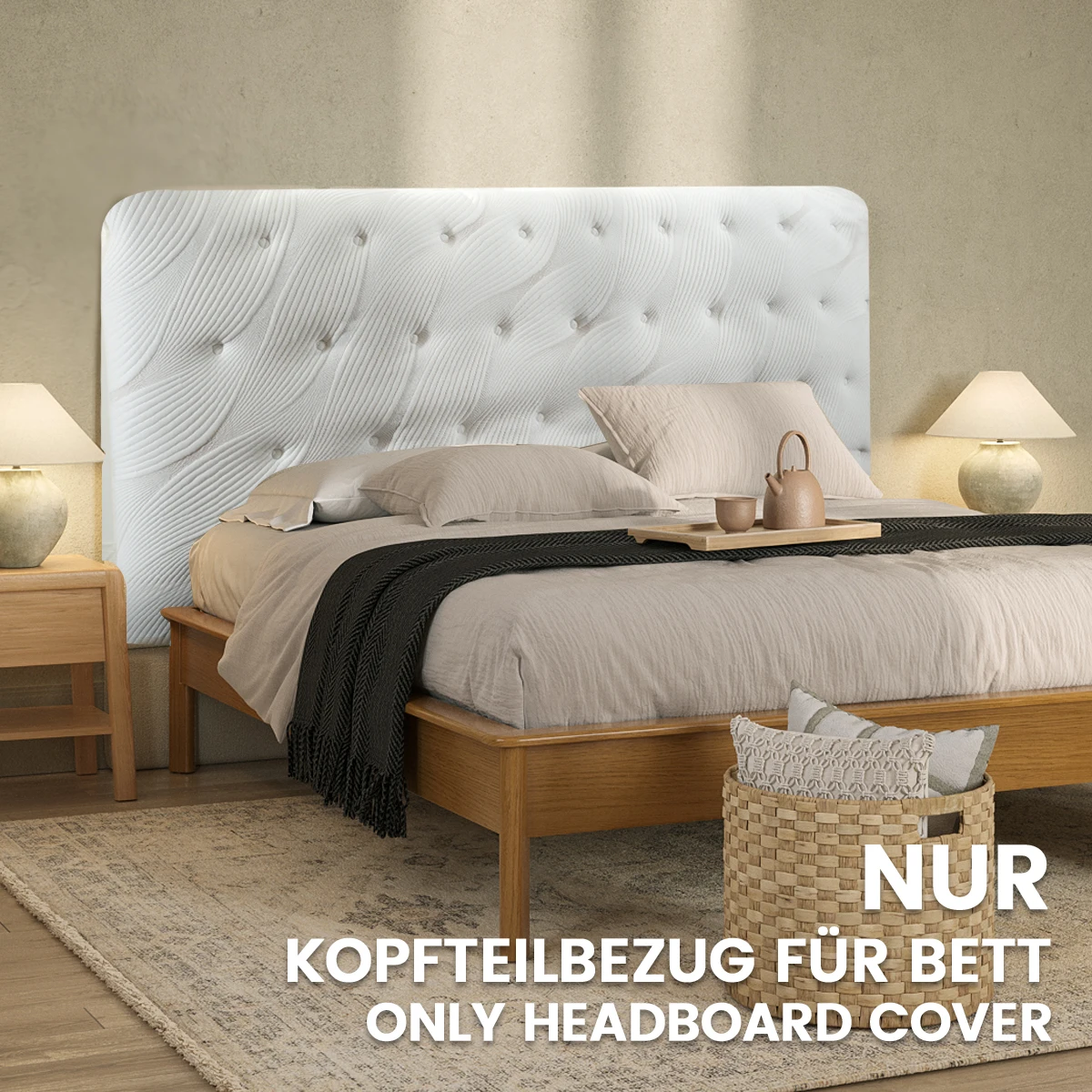 

Jacquard Fabric Headboard Covers Quilted Elastic Bed Headboard Slipcover Thicken Dustproof Headboard Padding Protector Cover