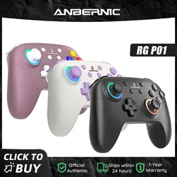 ANBERNIC RG P01 Bluetooth 5.3/Wired/2.4G Wireless Gamepad Compatible With Switch/PC/Steam/Android/IOS With Hall Effect Joystick