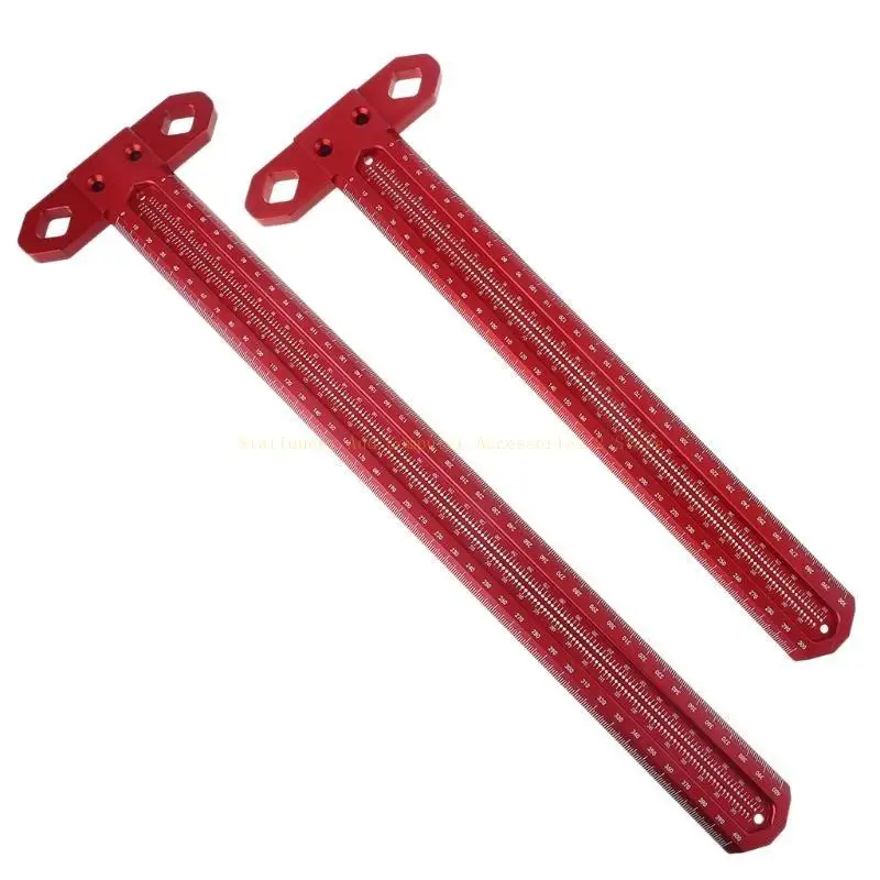 لنوع T من النوع Tworkorking Scriber Ruler 12in/16in خط المقياس السرج مربع تخطيط ساقية سائق الألومنيوم من أجل Carpente