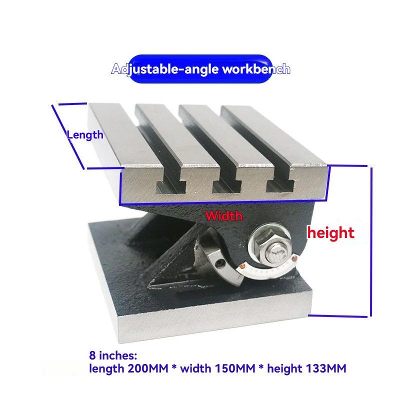 8inch Adjustable Angle Workbench Adjustable Drilling Machine Milling Machine CNC Machining Center Angle Tilting Workbench