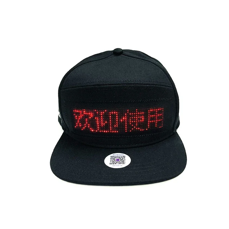 Led Screen Light Up Cap LED Messages Display Hat Bluetooth APP DIY Smart Cap for Costumes Cosplay Party Masquerade