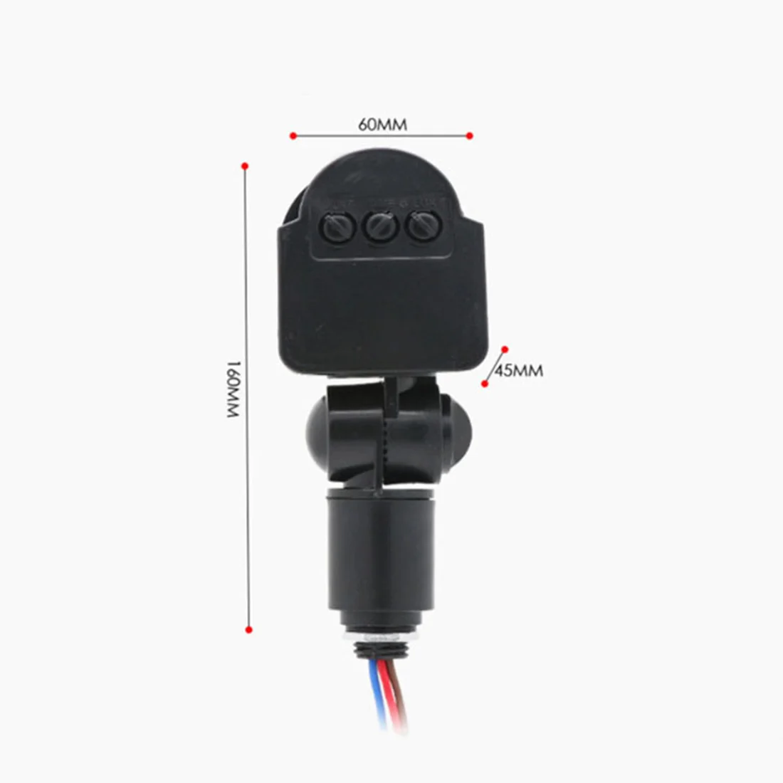 ABVJ-LED Interruttore del sensore di movimento della luce Rivelatore a infrarossi PIR Rivelatore di movimento automatico On Off automatico per esterni