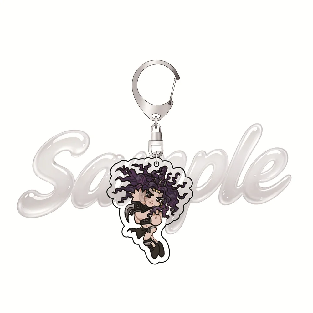 Anime JoJo's Bizarre Adventure 6cm Acrylic Keyrings Backpack Jonathan Joestar Decorations Accessories Decor Gifts Keychains