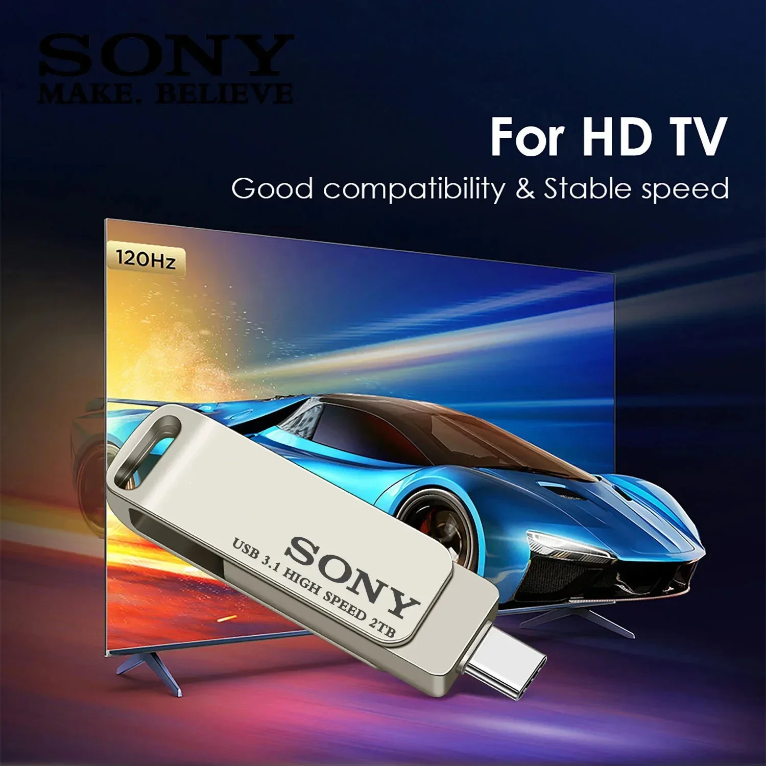 SONY 2TB szybki dysk flash typu C 1TB metalowy pendrive USB PenDrive 512GB 256GB przenośny pamięć USB Stick dla telefonu Xiaomi