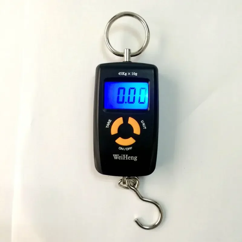 

45 кг двойные прецизионные портативные электронные весы 45 кг 5 г дорожные весы с рыболовным крючком синие кухонные карманные весы с подсветкой