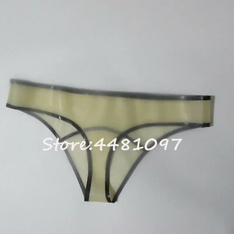 Sexy Latex Gummi Männer G-Strings Tangas Höschen Mantel Shorts Unterwäsche Club Tragen Ohne Reißverschluss