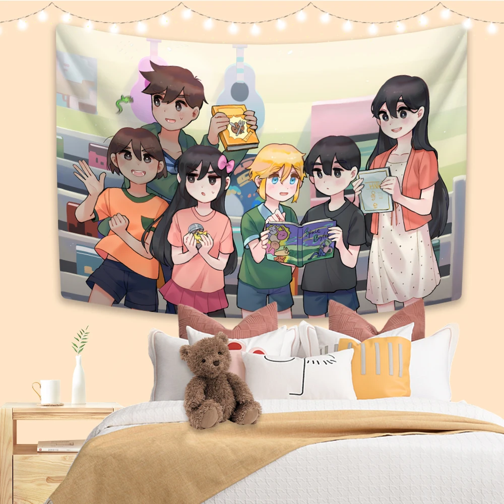 XxDeco anime Tapestry Kawaii Cartoon Printed Hippie Wall Hanging Dorm Decor Teenager Aesthetic Covering Carpets Bedroom Backdrop
