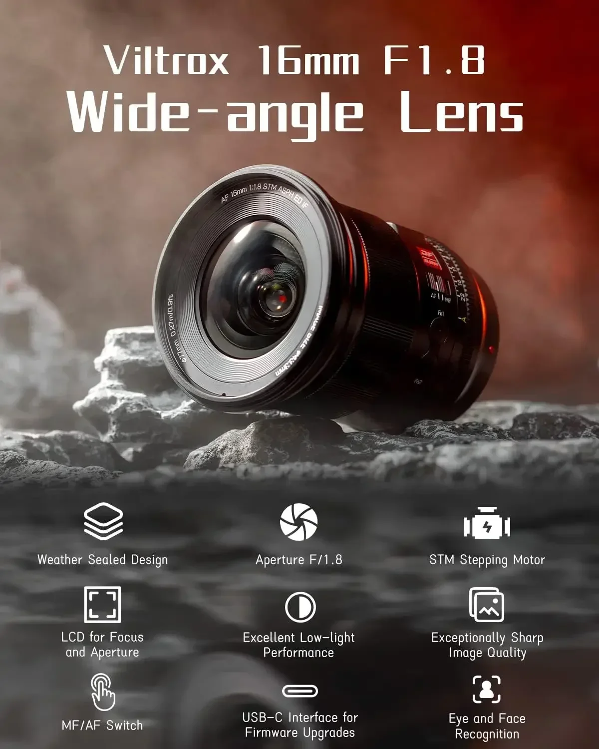 Viltrox 16mm F1.8 AF FE Full Frame Wide Angle Fisheye Lens for Sony E ZVE10 A7IV A7SIII 16 1.8 Nikon Z Zfc Z30 Z50 Z5 Z6 Z6II Z7