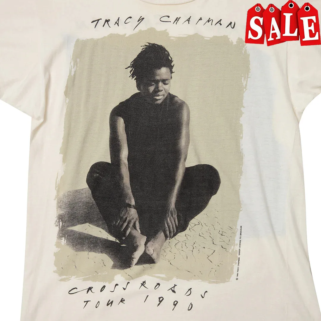 New 90s Tracy Chapman Crossroads Cotton White All Size T Shirt TR9934