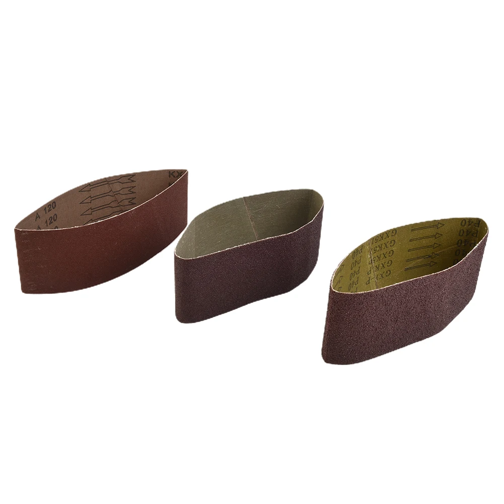Useful Accessories Sanding Belt Equipment Polishing Supplies Tool 3pcs 40/80/120 grit Abrasive Grinding Useful