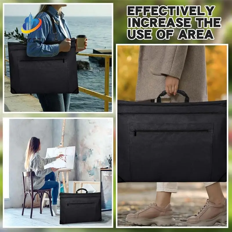 

AC57-Lightweight Art Briefcase Waterproof Carrying Case With Sturdy Shoulders And Handle For Sketching,Posters And Painting