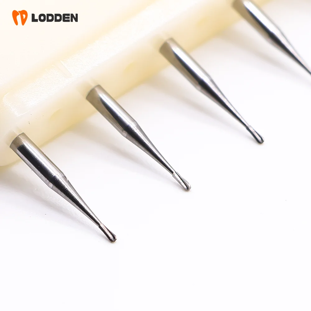 

LODDEN 5pcs/box Tungsten Carbide Burs FG 329 Pear Plain Cut Drills 1.6mm High Speed for Dentistry Grinding Tools