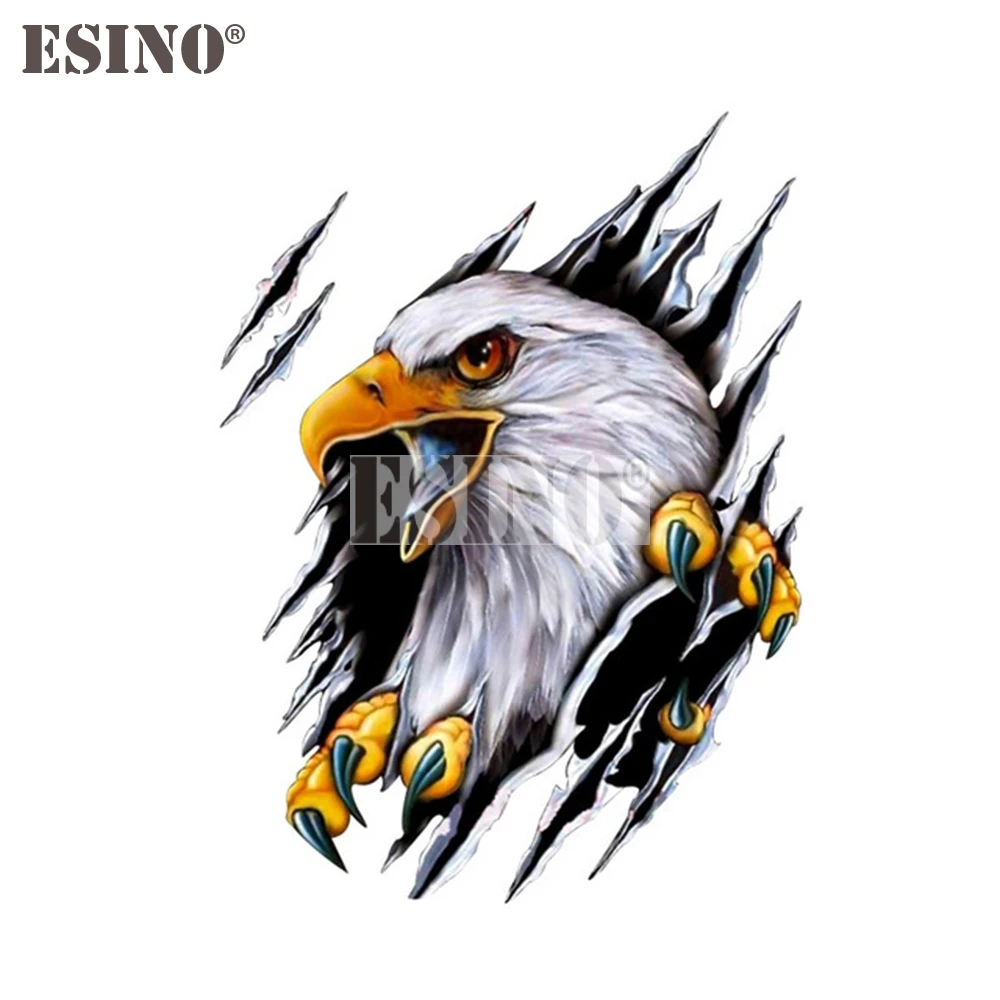 Car Styling Creative Funny Animal Angry Eagle Cartoon Adhesive PVC Waterproof Car Body Sticker Pattern Vinyl