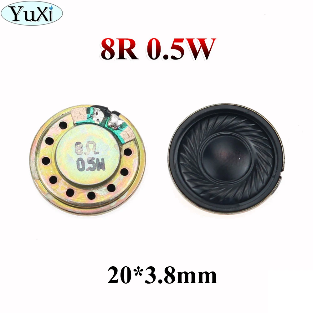 YuXi 1pcs 8R 0.5W Horn Loud Speaker Buzzer Ringer 20mm 23mm 26mm 30mm 32mm 36mm 40mm 45mm 50mm 66mm 77mm 8 ohm 0.5W Loudspeaker