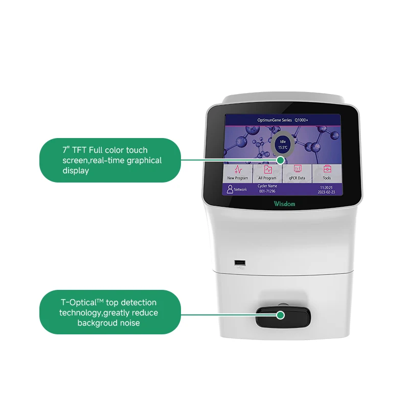 WISDOM PCR-W-Q1 Real-Time QPCR System Fast 7°C/s Ramping 48-Well Touch Screen & LED Excitation